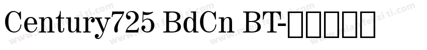 Century725 BdCn BT字体转换